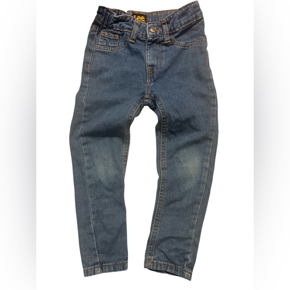Lee Blue Straight Leg Jeans with Subtle Fading